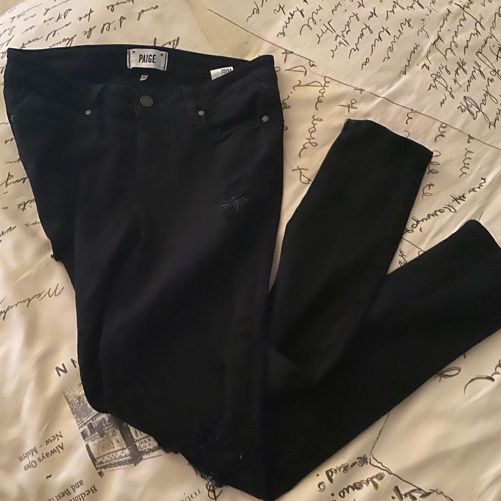 Paige Verdugo Ultra Skinny Black Jeans - 28
